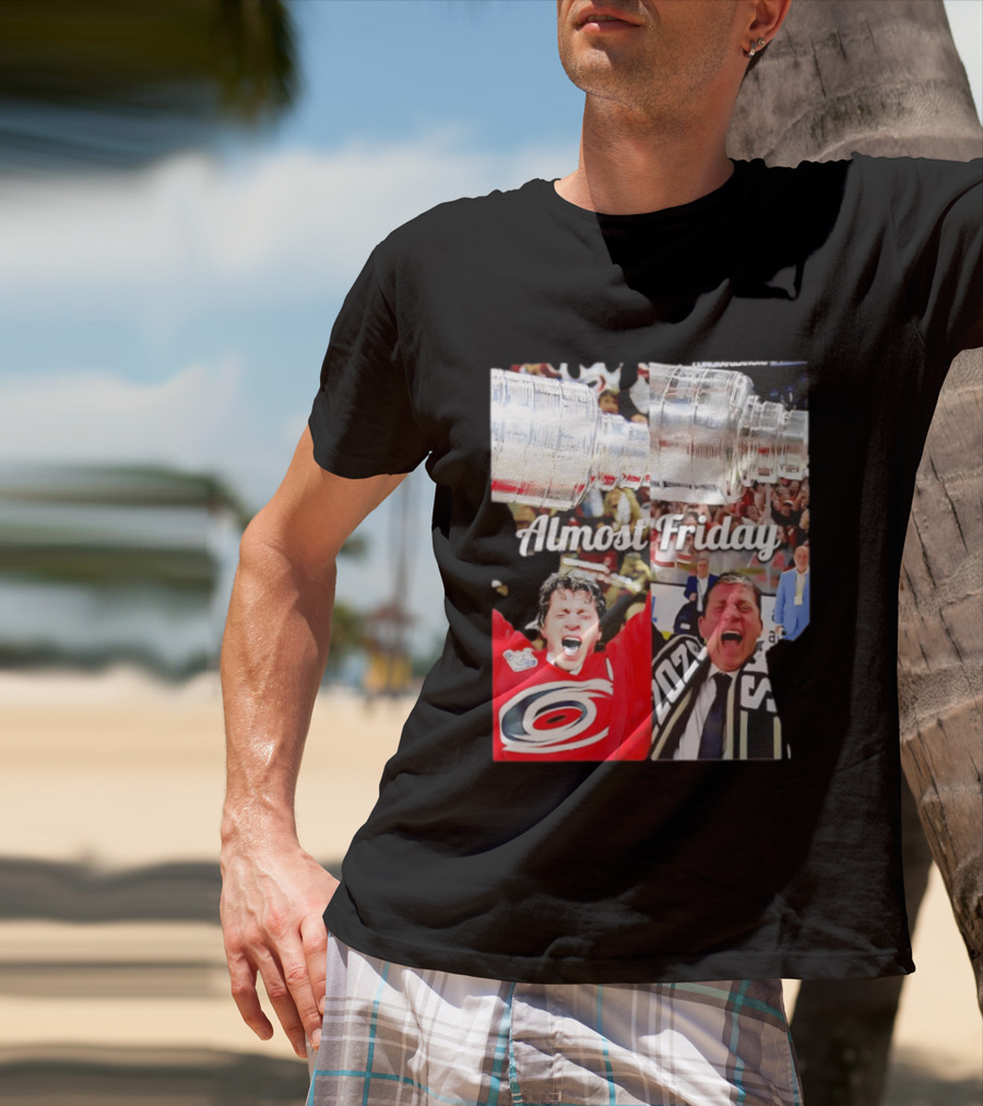 Rod Brind'Amour Almost Friday Ice Hockey Canadian Double Cup Celebration T-Shirt