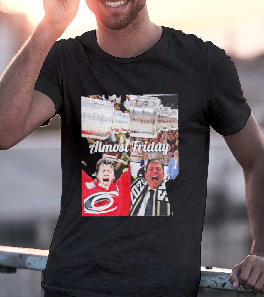 Rod Brind'Amour Almost Friday Ice Hockey Canadian Double Cup Celebration T-Shirt
