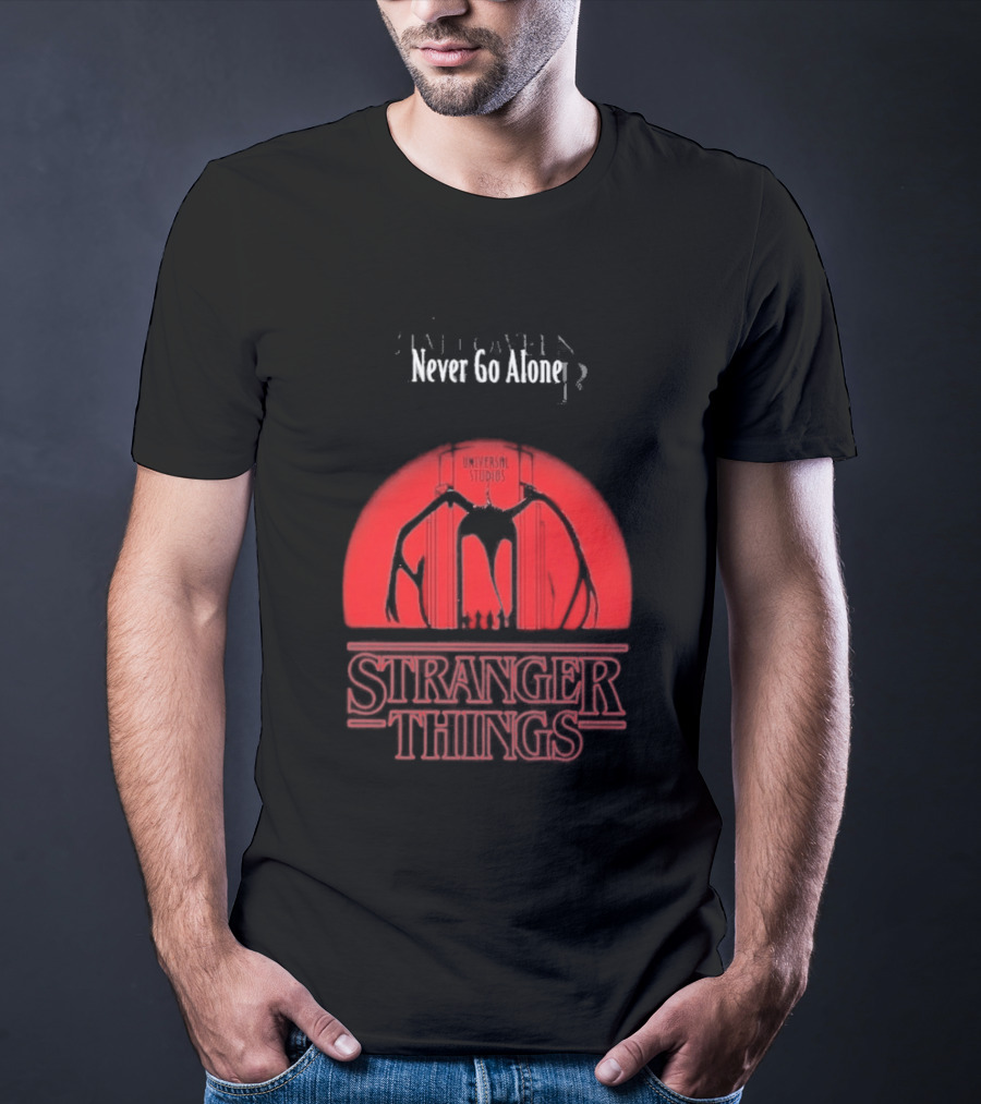 Stranger Things Never Go Alone Universal Studios Halloween Horror Nights T-Shirt