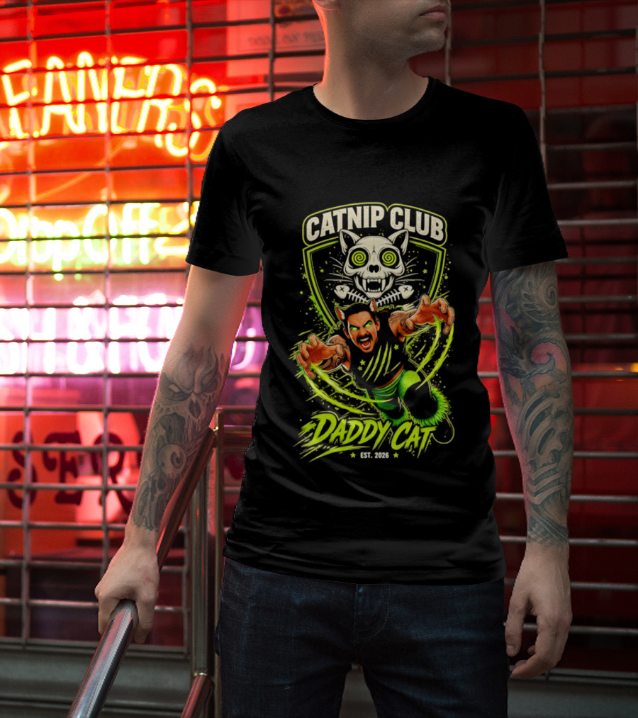 Catnip Club Daddy Cat Wrestling Est 2020 T-Shirt