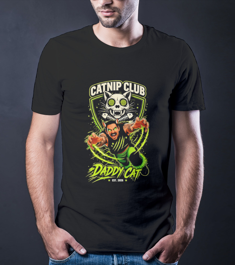 Catnip Club Daddy Cat Wrestling Est 2020 T-Shirt