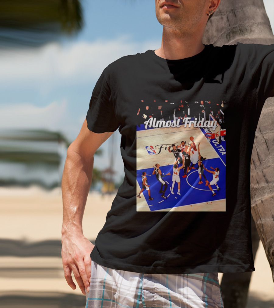 Almost Friday New York Knicks NBA Fit Game 4 Action Scene T-Shirt