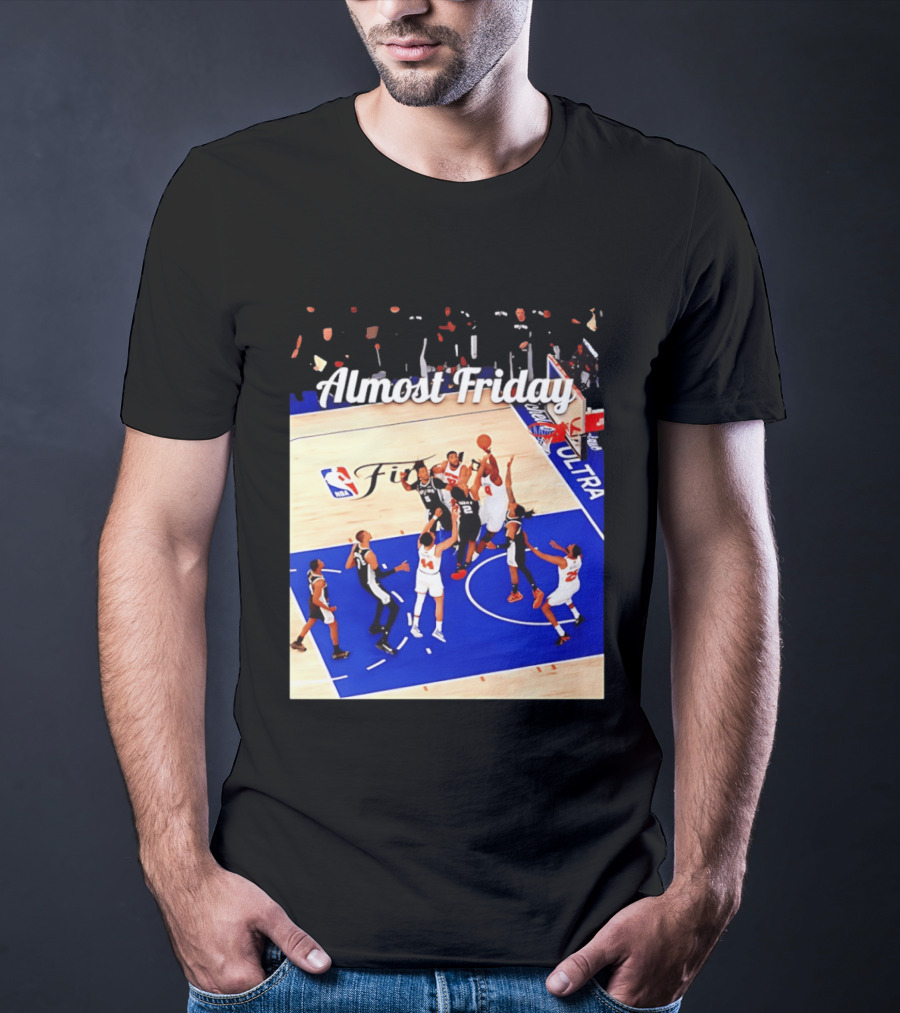 Almost Friday New York Knicks NBA Fit Game 4 Action Scene T-Shirt