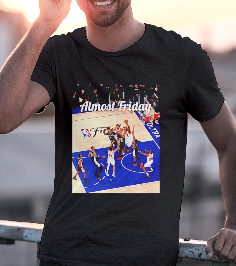Almost Friday New York Knicks NBA Fit Game 4 Action Scene T-Shirt