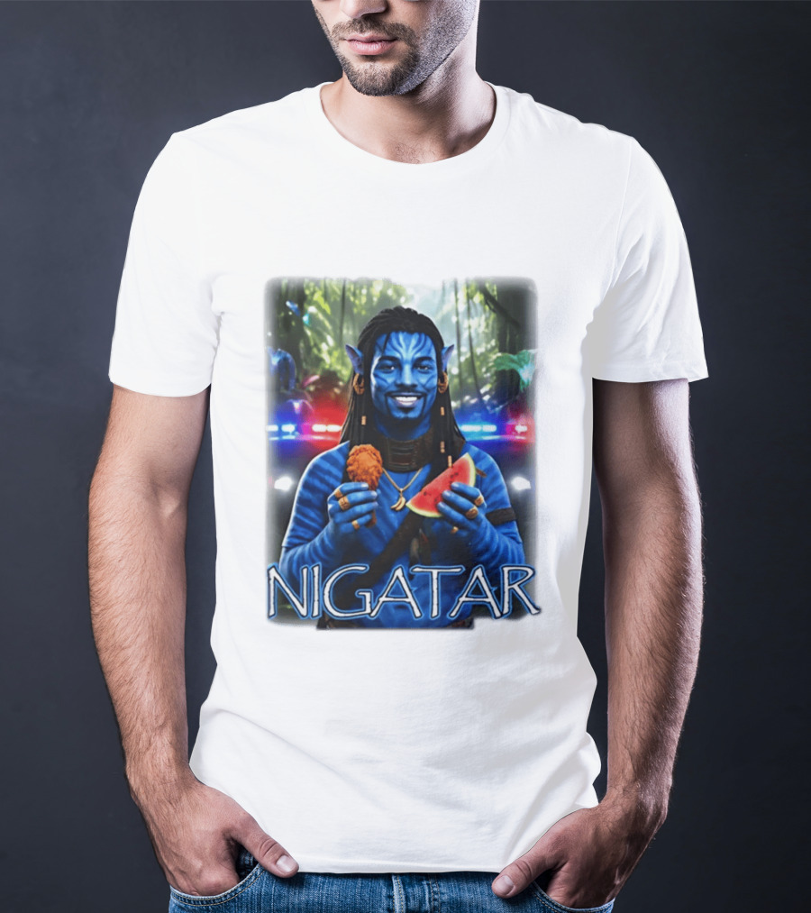 Nigatar Avatar Meme Watermelon And Chicken T-Shirt