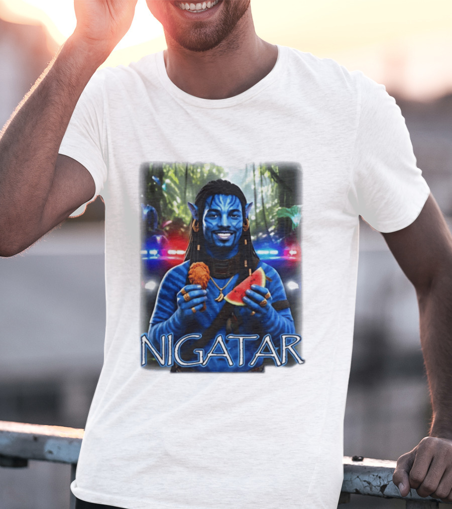 Nigatar Avatar Meme Watermelon And Chicken T-Shirt