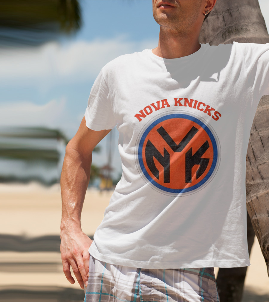 Nova Knicks NVK Villanova Wildcats New York Knicks Basketball Mashup T-Shirt
