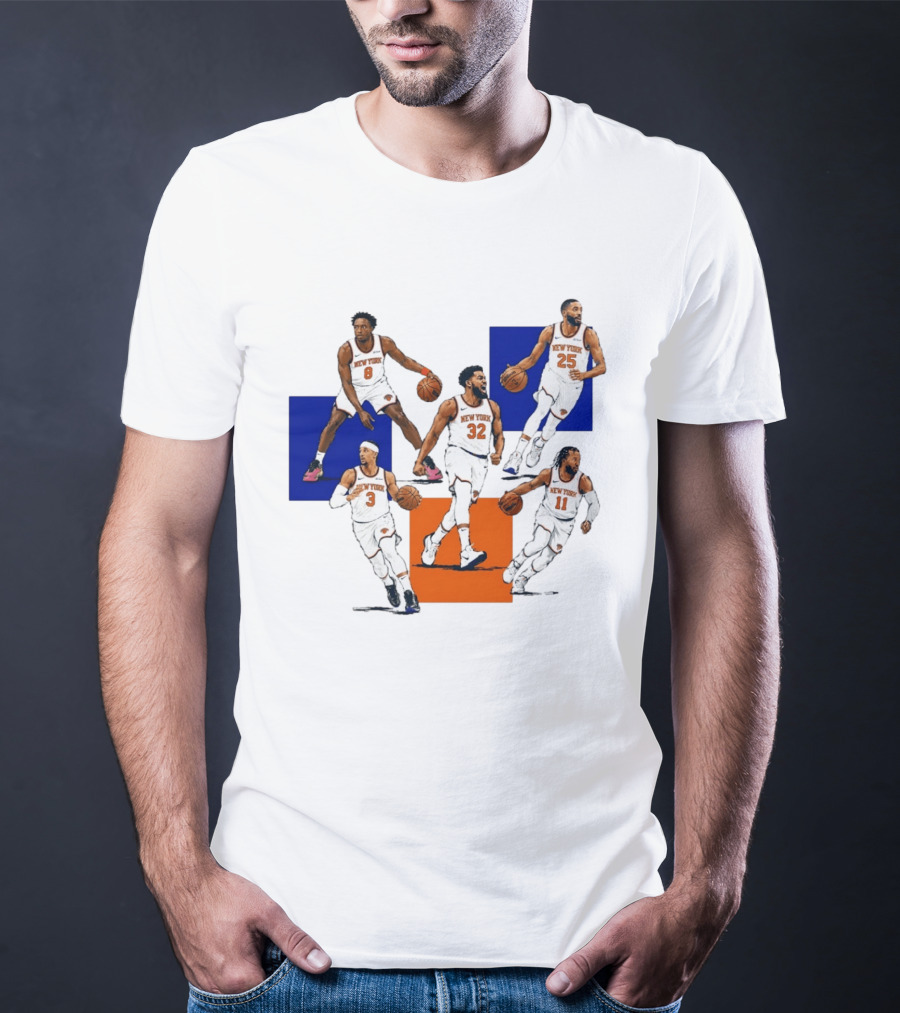 Og Anunoby Josh Hart Karl Anthony Towns Mikal Bridges Jalen Brunson New York Knicks Basketball Players T-Shirt