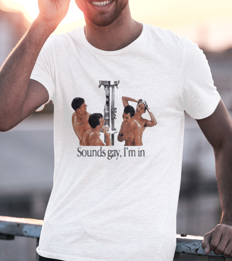 Sounds Gay I'm In Shower Humor Retro Style Men's Group T-Shirt