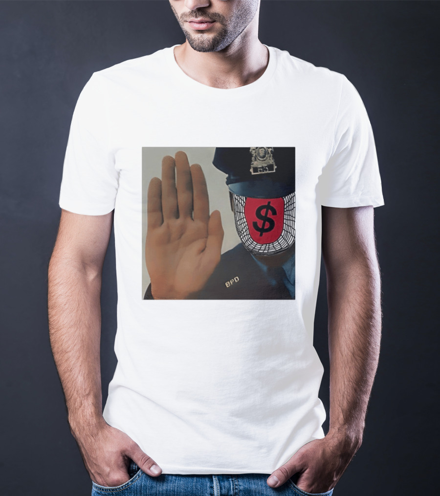 Angel Dust C2tt Album BPD Officer Dollar Symbol Face T-Shirt