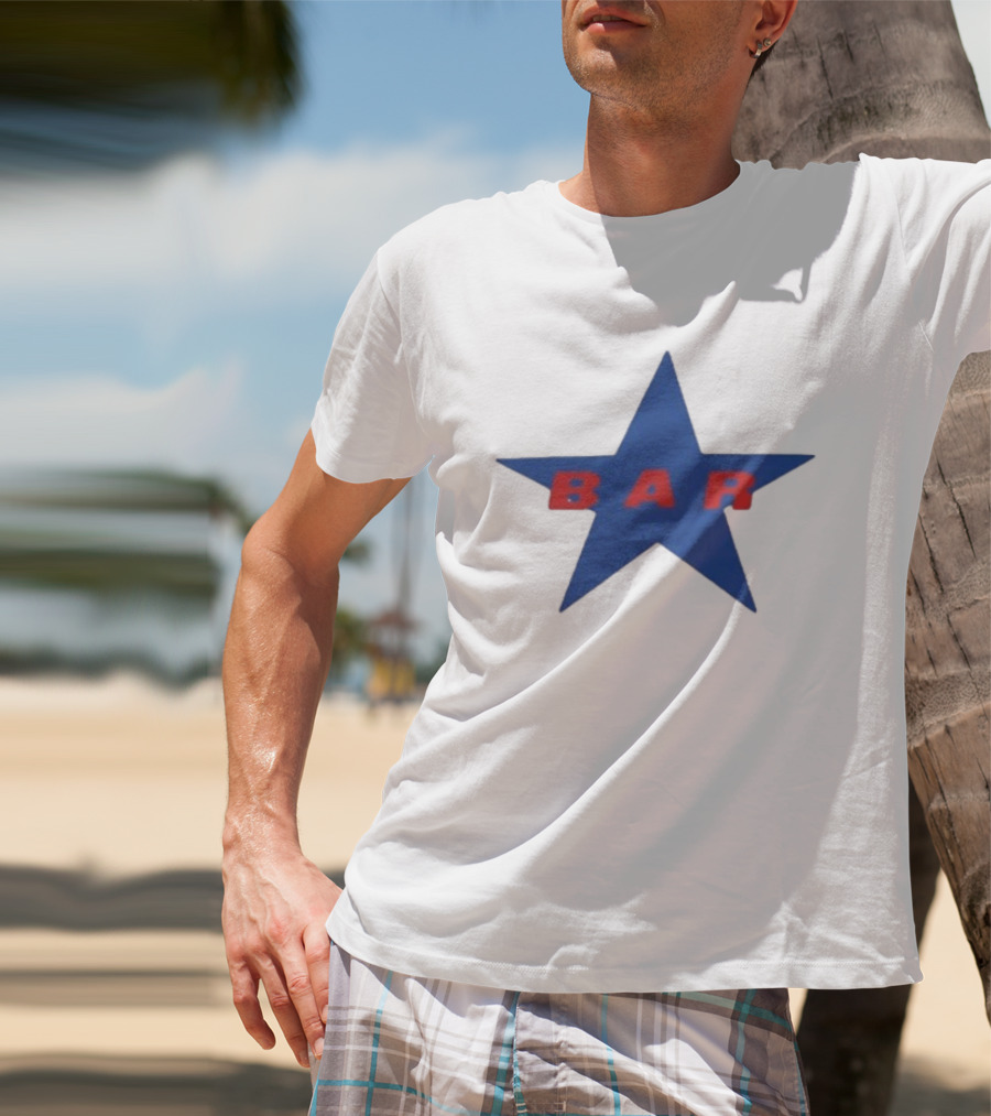 Carter Faith Bar Star Blue Red Star T-Shirt