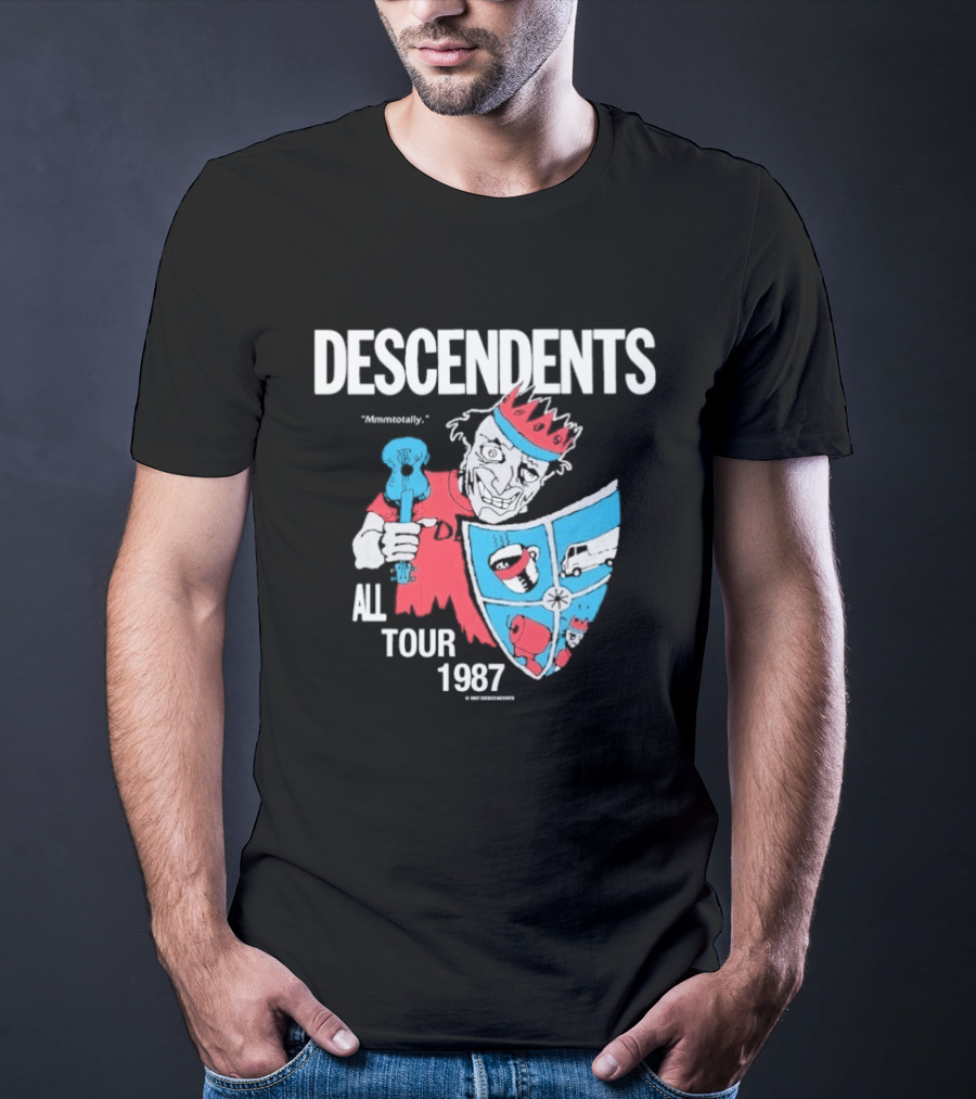 Descendents All Tour 1987 Jester Graphic With Shield And Scepter T-Shirt
