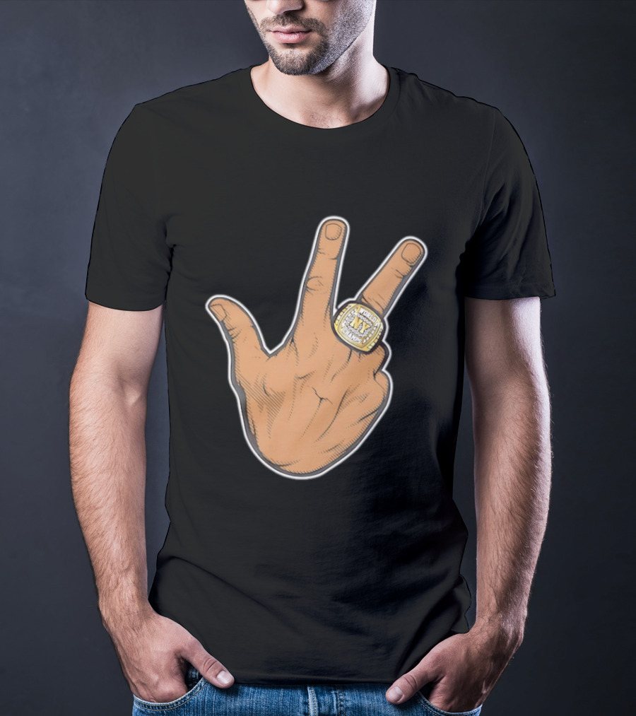 Jalen Brunson New York Knicks 2026 World Champs Ring Gesture T-Shirt