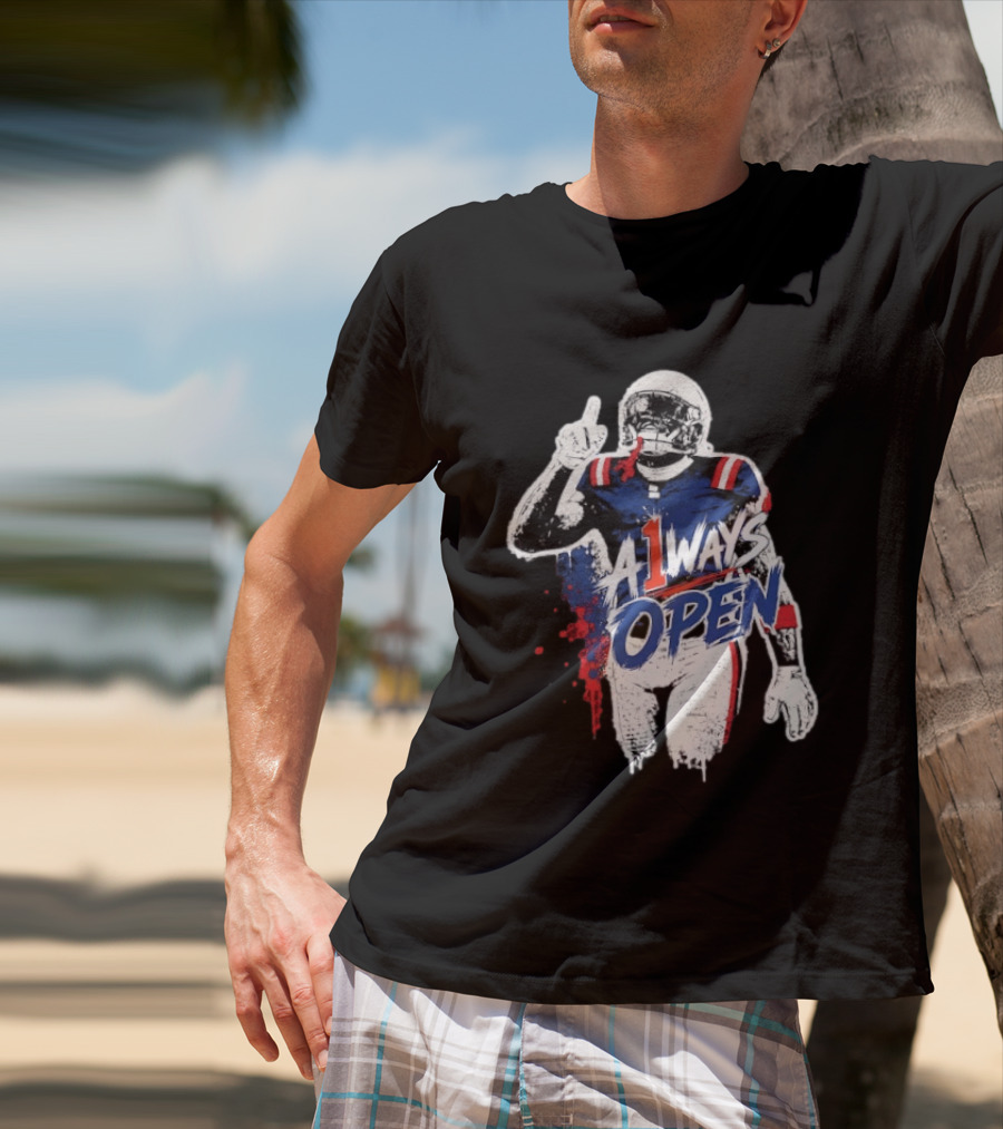 A1ways Open New England Patriots Football Player T-Shirt