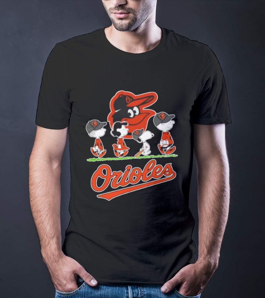 Baltimore Orioles Snoopy Charlie Brown Lucy Linus Abbey Road 2026 T-Shirt