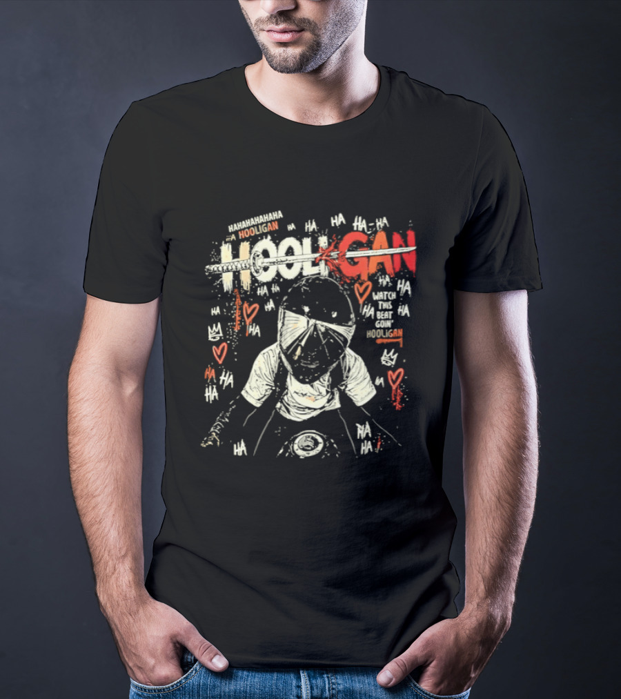 Biker Hooligan This Beat Go In Hooligan Love Hearts T-Shirt