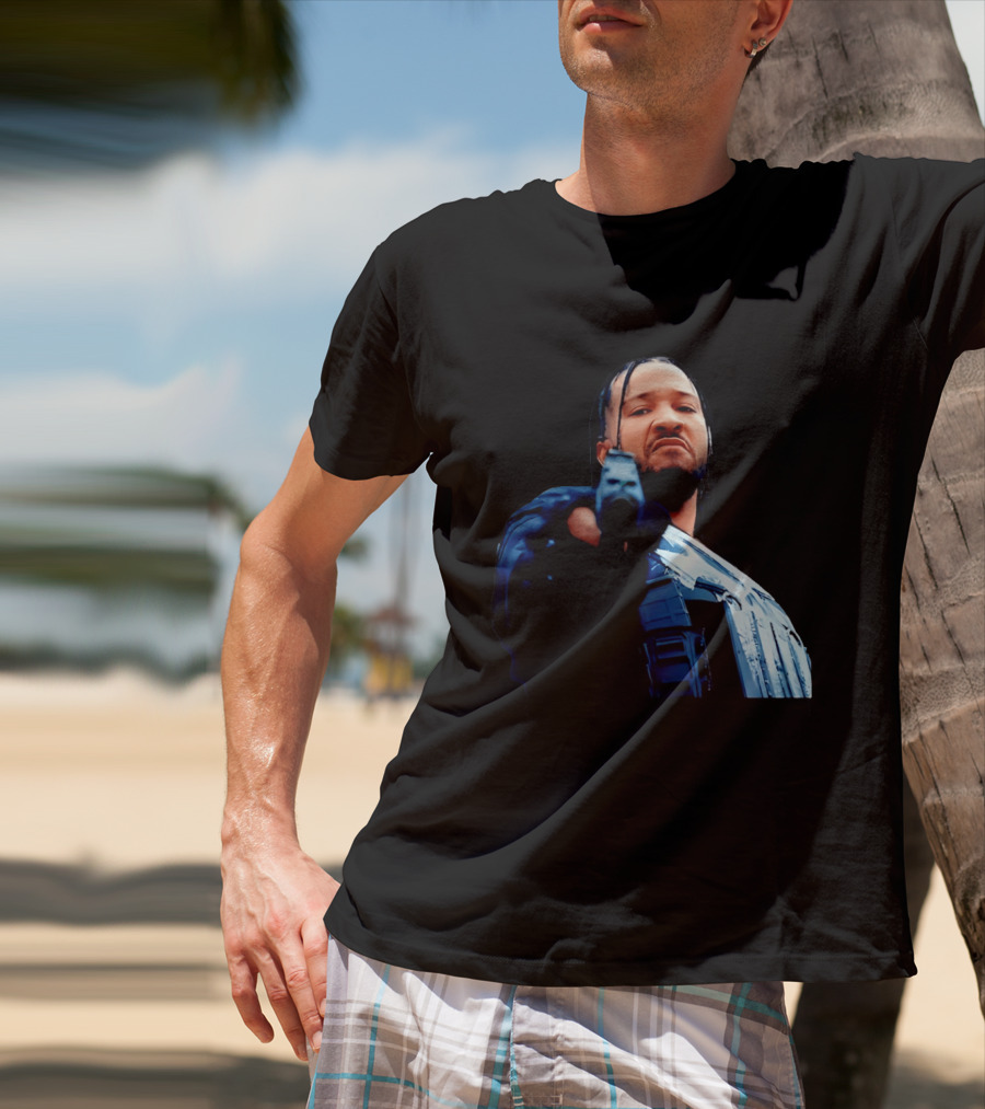Jalen Brunson Gangster New York Knicks NBA Basketball Gun Image T-Shirt