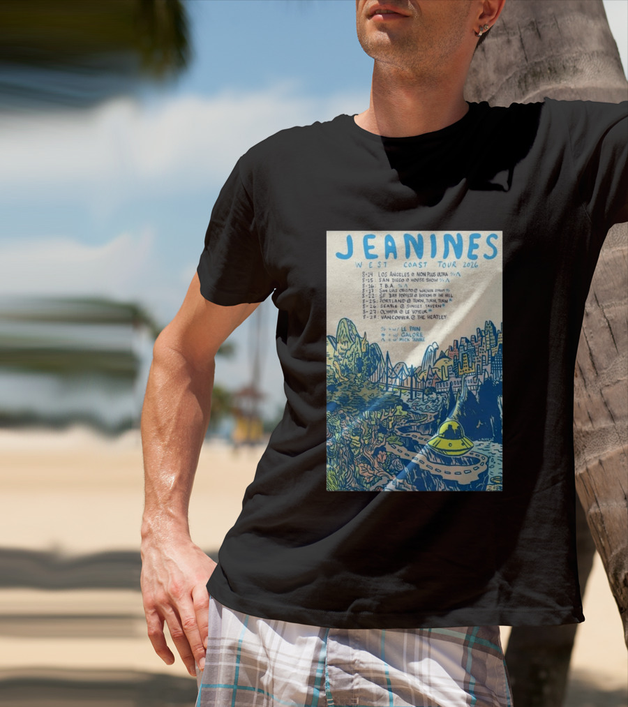JEANINES West Coast Tour 2026 Cities And Venues T-Shirt