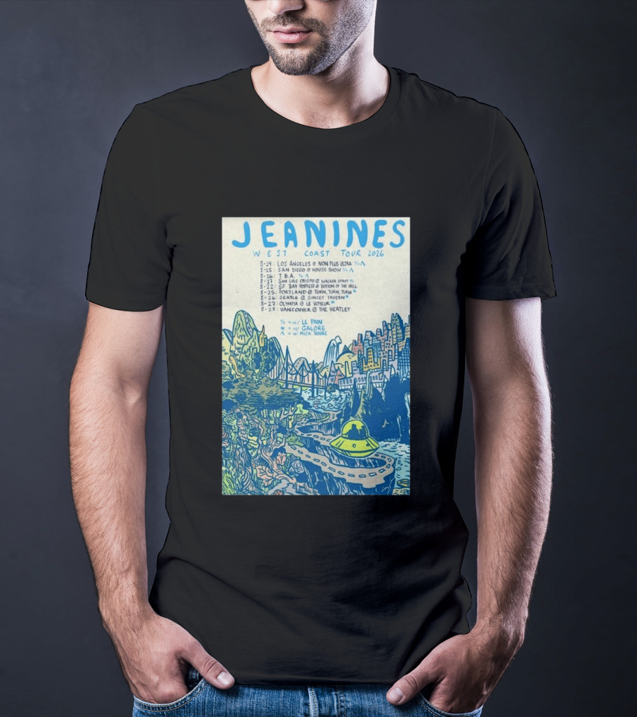 JEANINES West Coast Tour 2026 Cities And Venues T-Shirt