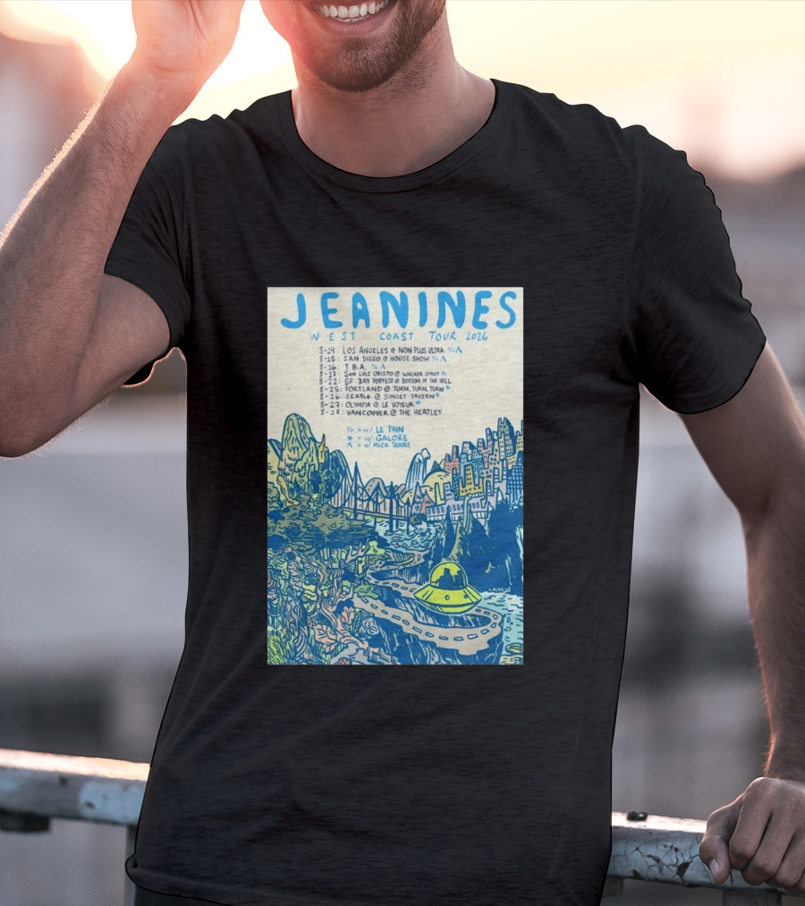 JEANINES West Coast Tour 2026 Cities And Venues T-Shirt