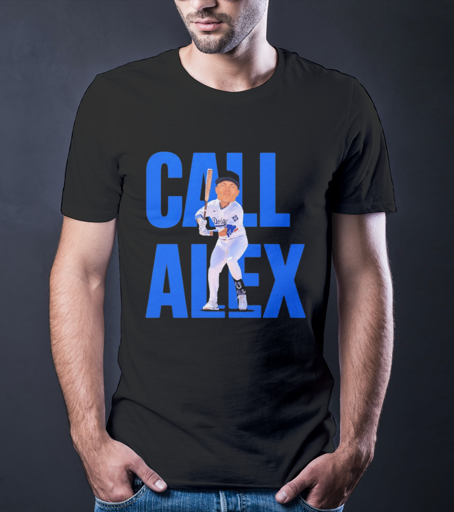 Call Alex Los Angeles Dodgers Baseball Player Caricature T-Shirt