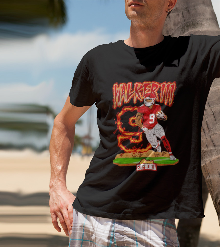 Walker III Kenneth 9 Kansas City Chiefs Flame Euphoria T-Shirt