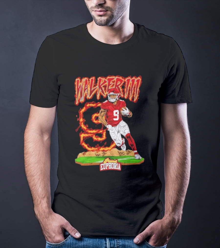 Walker III Kenneth 9 Kansas City Chiefs Flame Euphoria T-Shirt