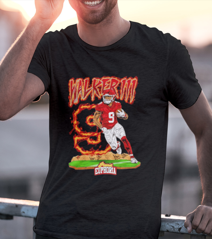 Walker III Kenneth 9 Kansas City Chiefs Flame Euphoria T-Shirt