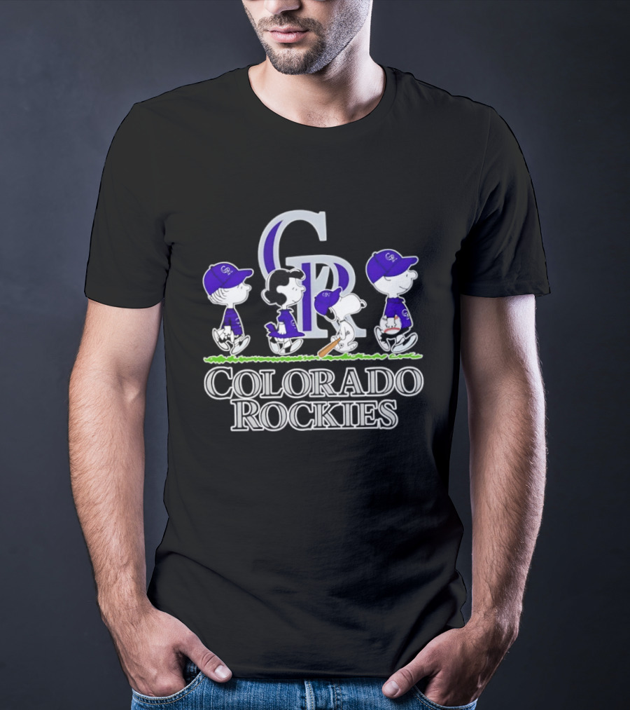 Colorado Rockies Snoopy Charlie Brown Lucy Linus Abbey Road 2026 T-Shirt