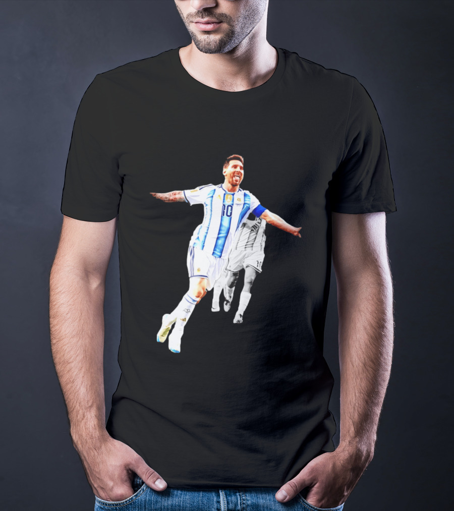 Lionel Messi Number 10 Argentina National Team Iconic Celebration T-Shirt