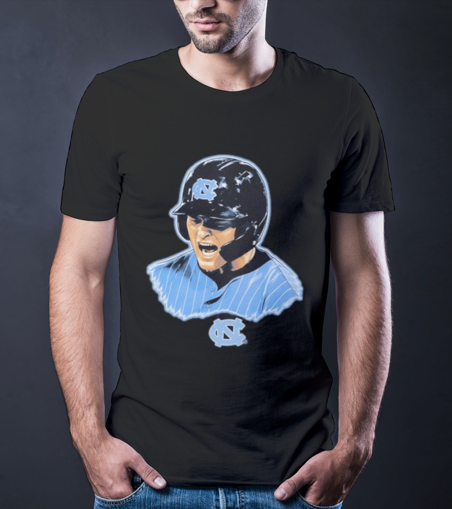 Macon Winslow North Carolina Tar Heels Baseball Player Helmet And Jersey T-Shirt