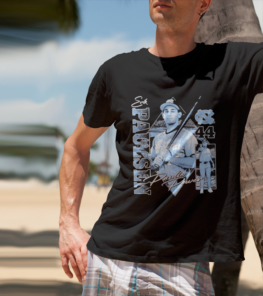 Erik Paulsen 44 UNC Paulie Power 90s Bootleg Baseball T-Shirt
