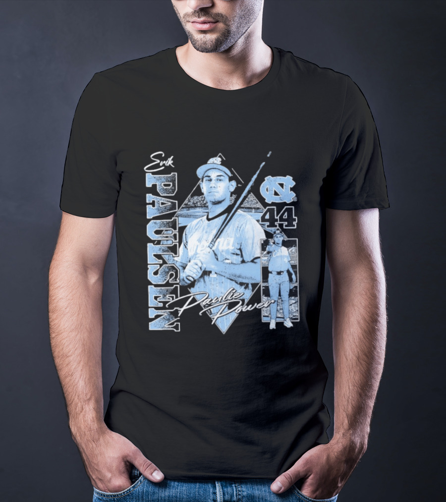Erik Paulsen 44 UNC Paulie Power 90s Bootleg Baseball T-Shirt
