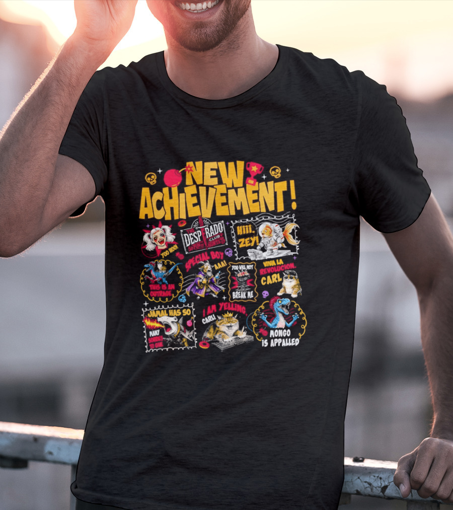 New Achievement Dungeon Crawler Carl The Desperado Club Hit Zey I Am Yelling Carl T-Shirt