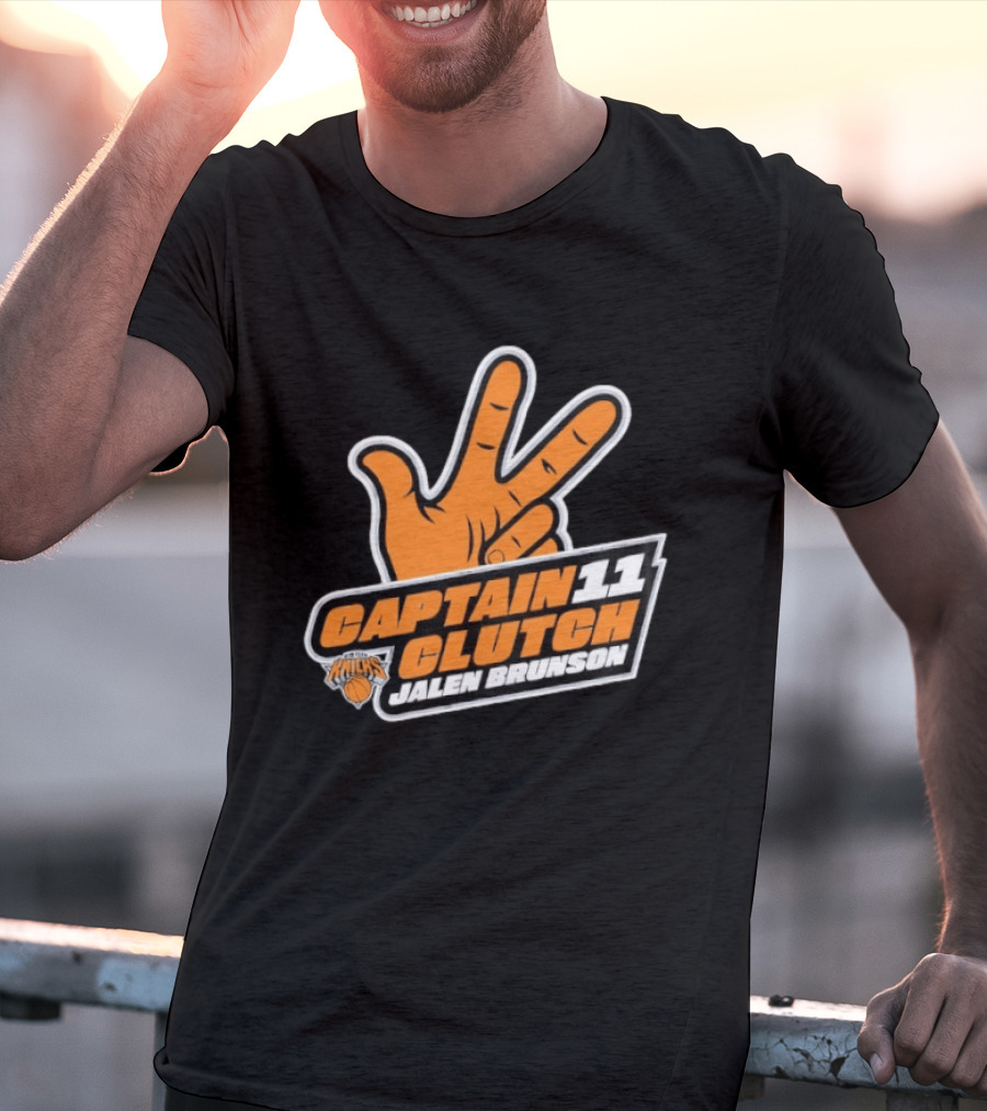 New York Knicks 11 Jalen Brunson Captain Clutch T-Shirt