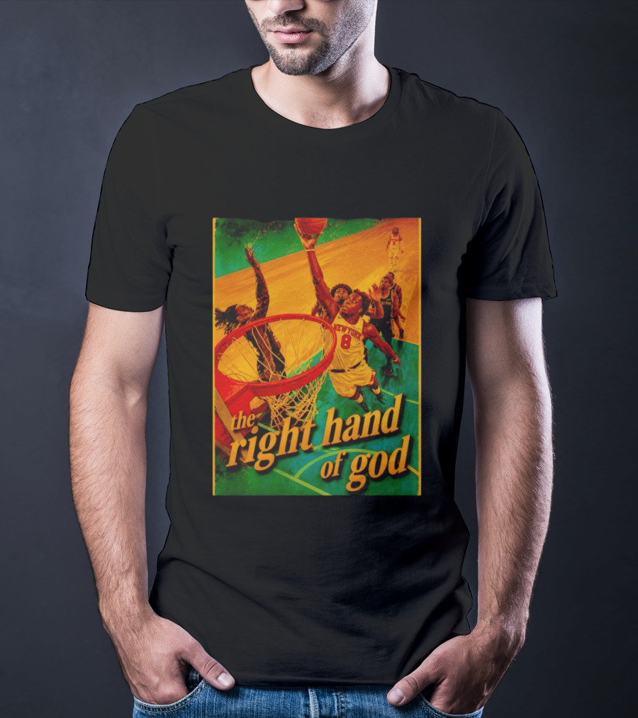 OG Anunoby New York Knicks Basketball The Right Hand Of God 2026 T-Shirt
