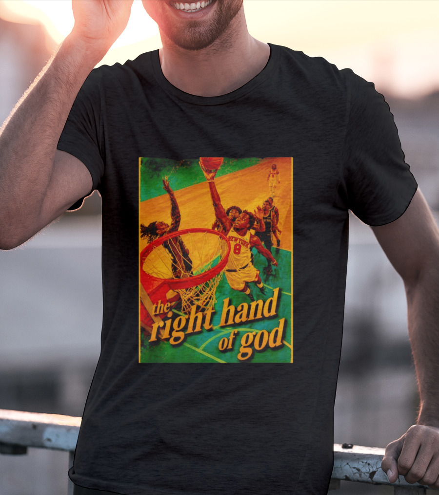 OG Anunoby New York Knicks Basketball The Right Hand Of God 2026 T-Shirt