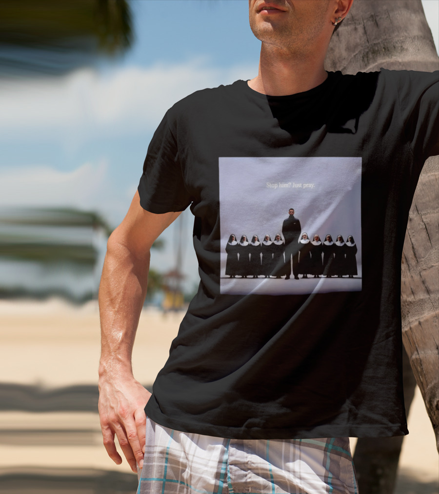 Wemby And The Nuns San Antonio Spurs Basketball Stop Him Just Pray T-Shirt