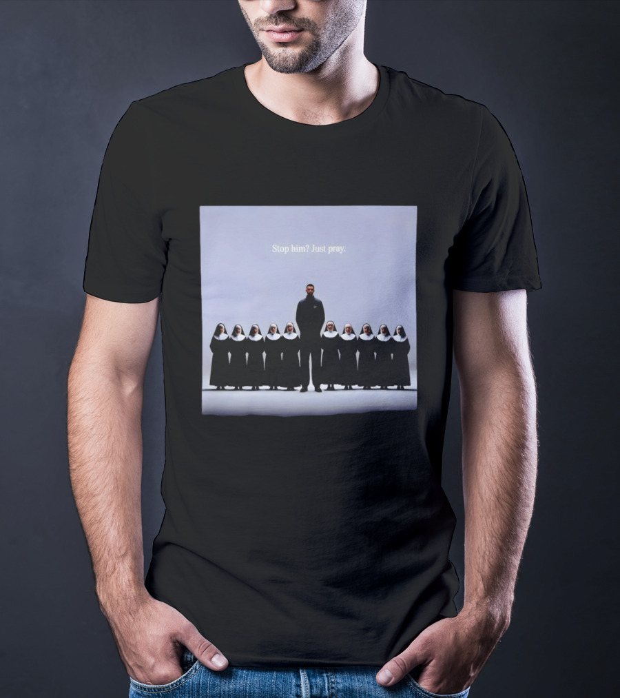 Wemby And The Nuns San Antonio Spurs Basketball Stop Him Just Pray T-Shirt