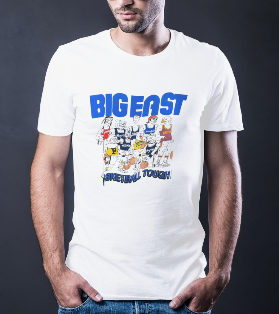 Big East Basketball Teams Boston St John's Syracuse Villanova Pitt Husky Tough T-Shirt