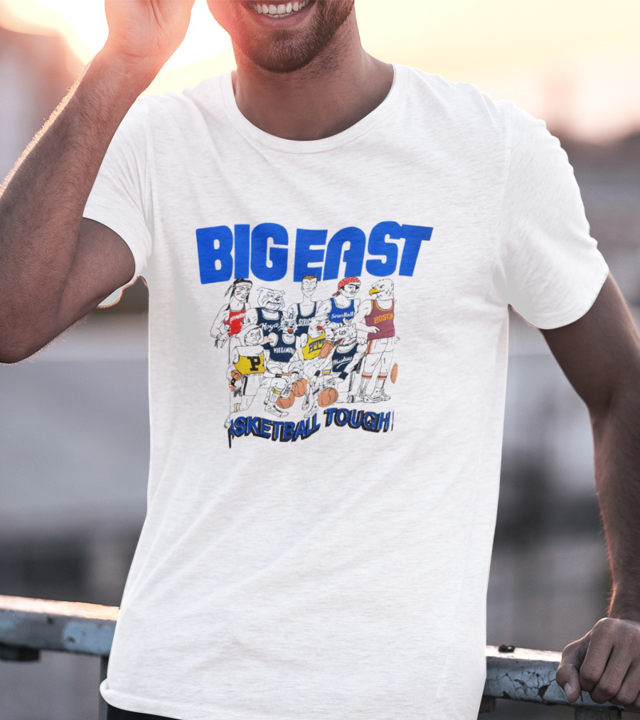 Big East Basketball Teams Boston St John's Syracuse Villanova Pitt Husky Tough T-Shirt