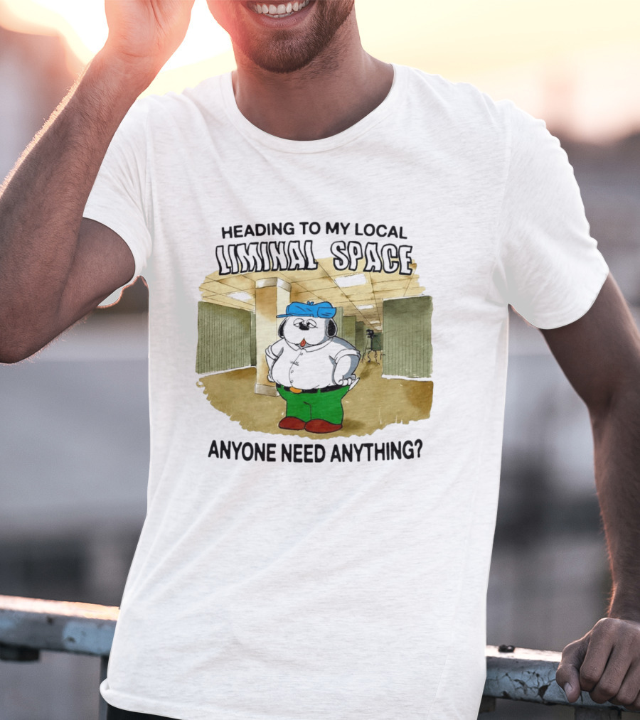 Heading To My Local Liminal Space Anyone Need Anything Dog In Office Humor T-Shirt