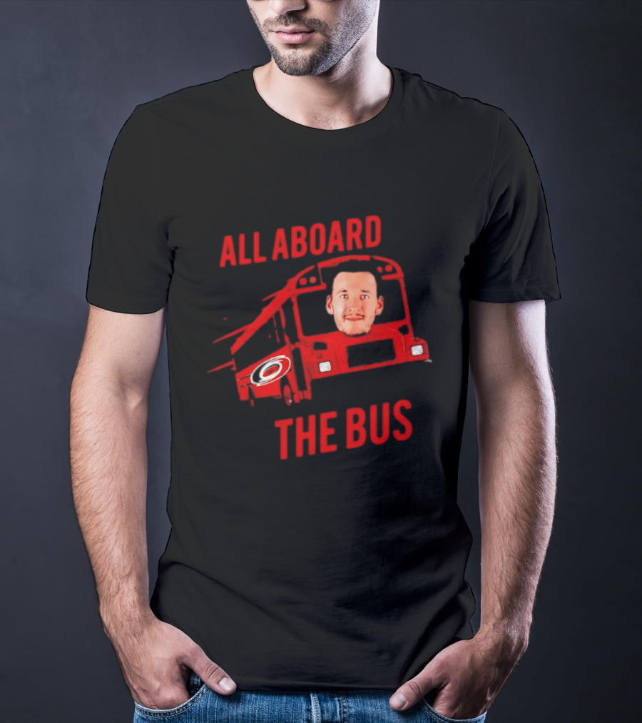 Andrei Svechnikov All Aboard The Bus Carolina Hurricanes NHL Hockey Player T-Shirt