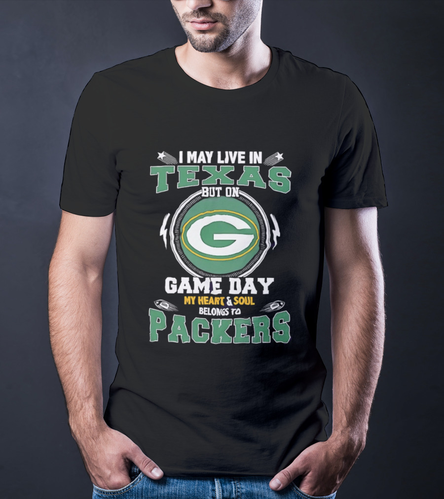 Texas Resident's Heart Belongs To Packers On Game Day T-Shirt