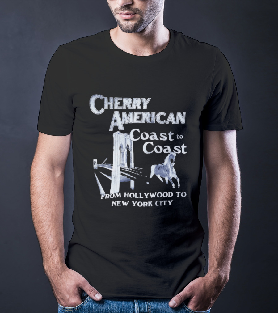 Cherry American Coast To Coast Hollywood New York City T-Shirt