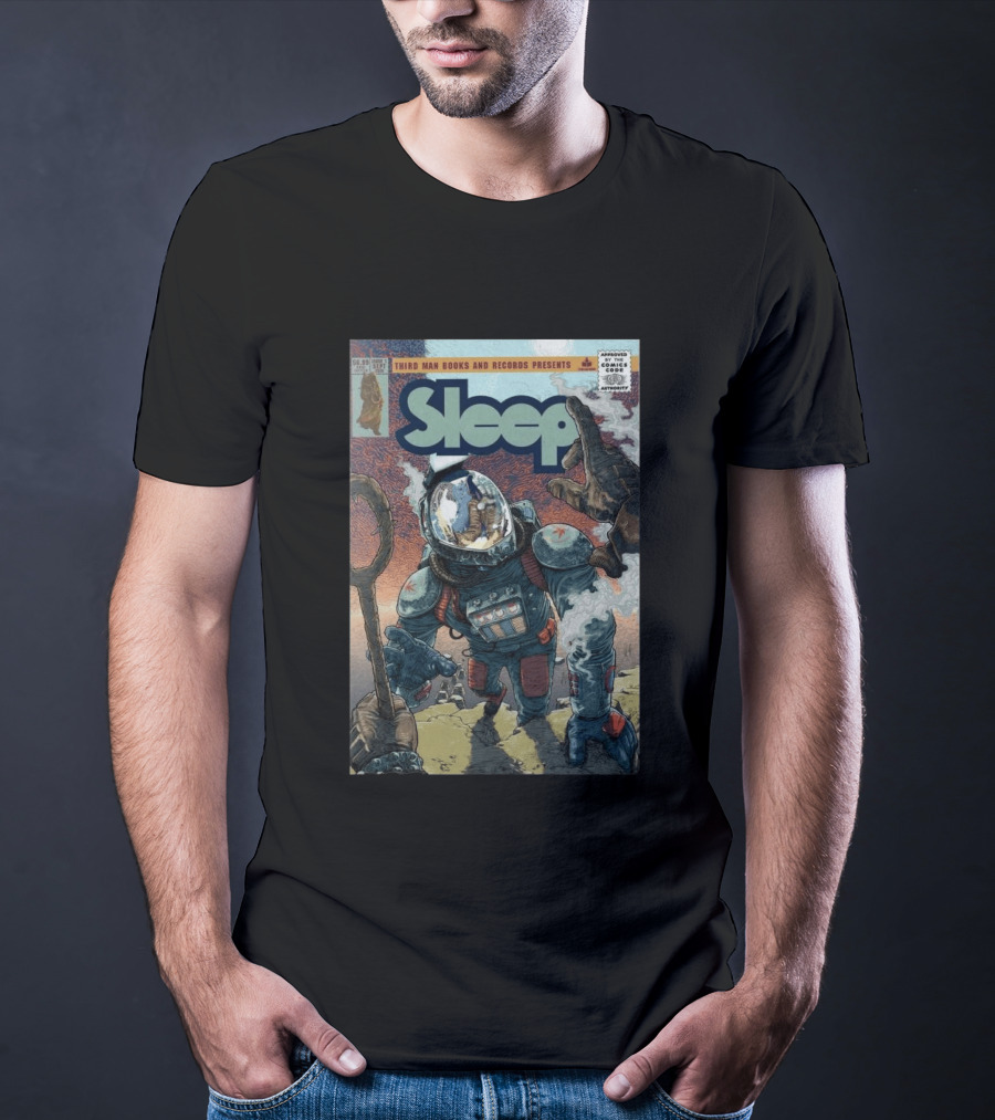 Third Man Records Sleep Comic Astronaut And Snake Cover Rich Tommaso T-Shirt