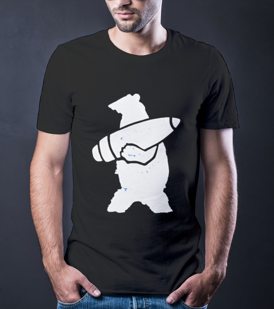 Bear Holding Artillery Shell Military Corporal T-Shirt