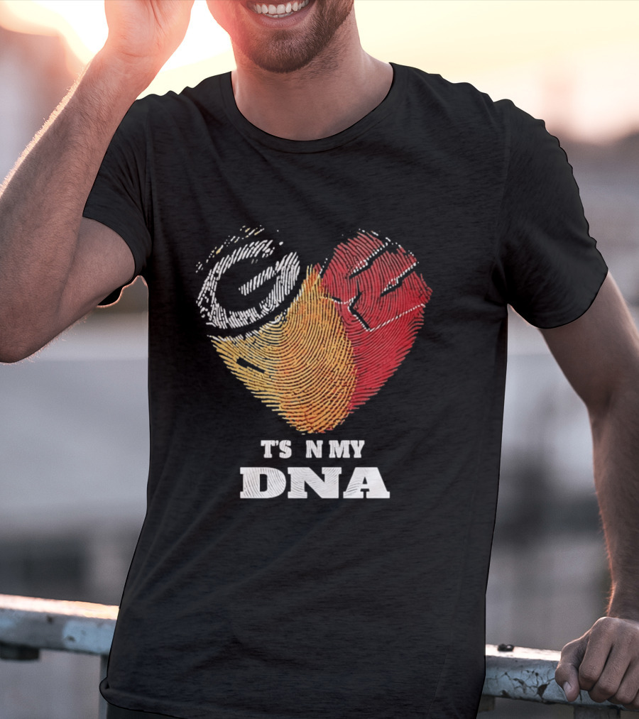 Green Bay Packers Wisconsin Badgers Heart It's In My DNA T-Shirt