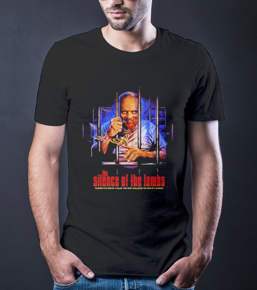 The Silence Of The Lambs Hannibal Lecter Anthony Hopkins Barbed Window Moth T-Shirt