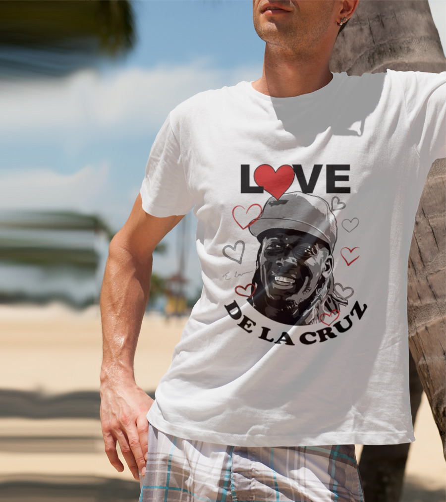 Love Heart Design Elly De La Cruz Cincinnati Reds Baseball T-Shirt